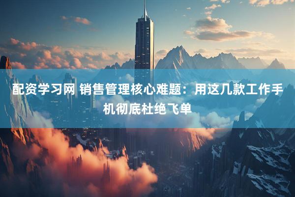 配资学习网 销售管理核心难题：用这几款工作手机彻底杜绝飞单